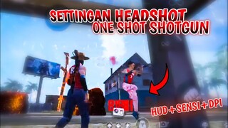 ONE SHOT SHOTGUN 🎯 Sensitivitas Auto Headshot Free Fire