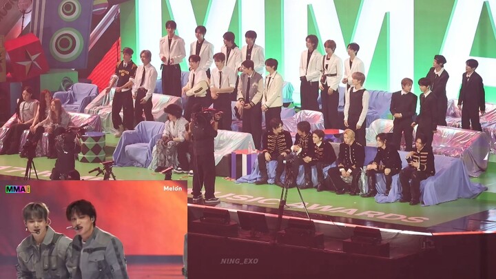 【EXO/4K】Divine Arrival! Reactions from Other Idols to EXO’s Stage! (25.12.20 MMA Awards)