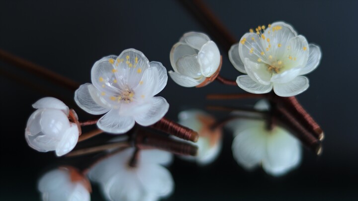 [Process Video] [Heat-Shrink Plum Blossom] How to Give the Plum Blossom a Pure, Chilly Aura