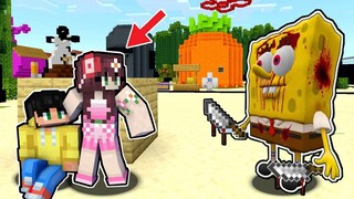 Escape From MONSTER SPONGEBOB in Minecraft PE! (Tagalog)