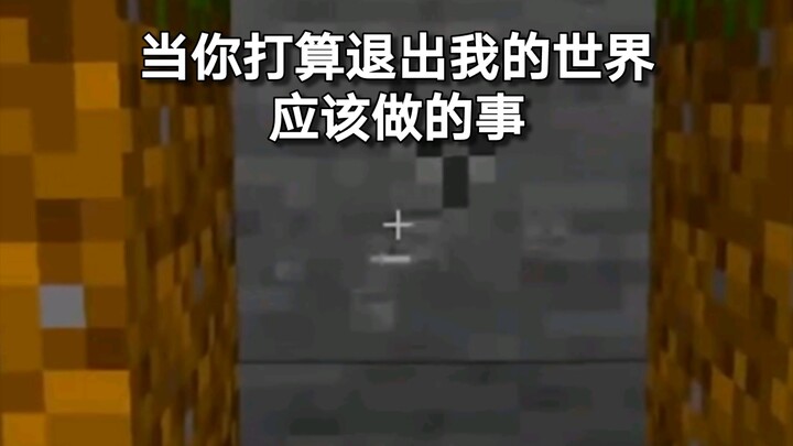 Hal-hal yang seharusnya kamu lakukan saat berniat keluar dari Minecraft
