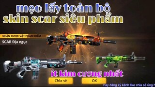 [garena free fire] #102 mẹo độ một kho skin súng scar siêu phẩm| soái lang thang