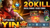 SUPREME NO.1 | YIN BEST BUILD 2022 | TOP GLOBAL YIN GAMEPLAY | MOBILE LEGENDS✓