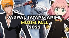 INFO TERBARU ! JADWAL ANIME TAYANG DI MUSIM FALL 2022