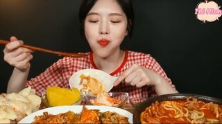 Cơm trộn Sacheon, tôm sốt kem, lòng bò hàn, mỳ Ý 2 #amthuc