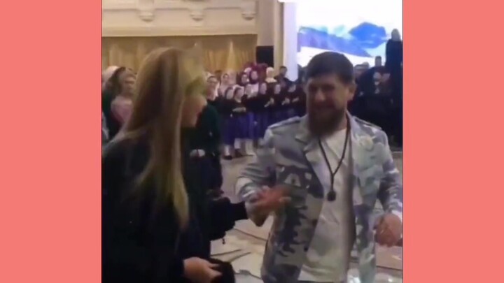 How much does Chechen leader Kadyrov love dancing? When his idol singer performed, young Kadyrov cou