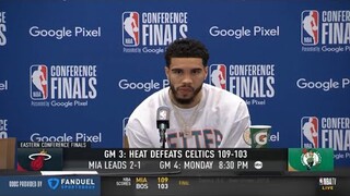 Jayson Tatum PostGame Interview: "That is not acceptable. It's on me. I need to play better."