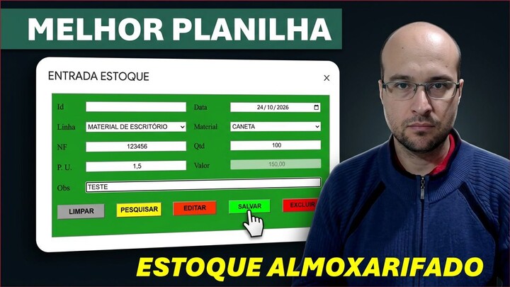 Minha Melhor Planilha de Controle de Estoque de Almoxarifado Online - Google Sheets