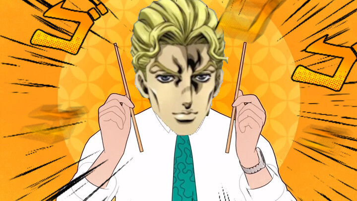 Hiroshi Nohara's lunch style, but with no budget, he can only use the JoJo theme song.