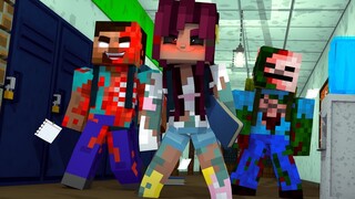 Zombie STUDENTS TAKE OVER the School - Minecraft Zombies