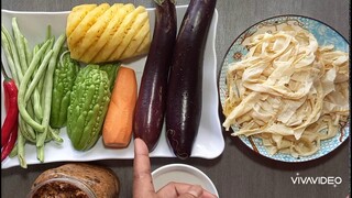 rau củ quả kho tương, dừa, món chay,