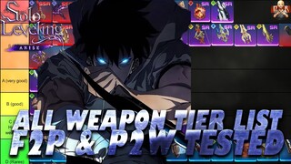 [Solo Leveling: Arise] - ALL WEAPON Tier List (End game)! Tested on F2P and P2W account!