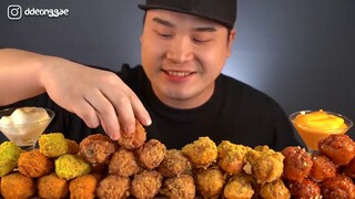 Thánh ăn hàn quốc mukbang ăn đùi gà chiên khác nhau cực ngon