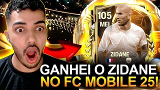 SAI ZIKA!!!! 😱 GANHEI o ZIDANE no PACK OPEN do FC MOBILE 2025 🔥