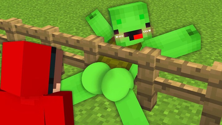 Mikey STUCK in the FENCE - Funny Story in Minecraft(JJ and Maizen)