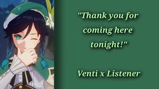 You go to Venti's gig at the karaoke bar! [M4A] Venti x Listener (Modern AU)