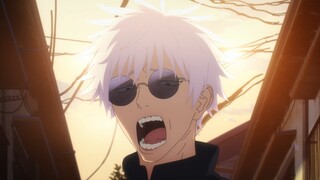 Gojo Satoru dan siswa sekolah dasar Fushiguro Megumi bertemu untuk pertama kalinya, dan wajah mereka