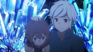 Bell comforting the frustrated Lily with a head pat ~ Danmachi season 4 ep 6