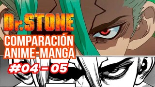 DR STONE REVIEW & COMPARACIÓN ANIME-MANGA CAPÍTULOS 4 Y 5