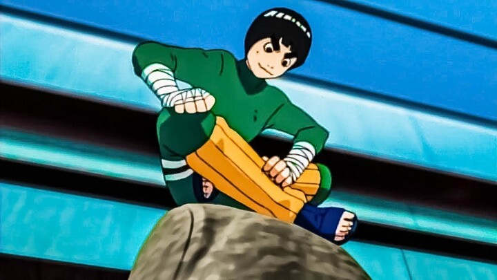 Rock Lee se quita las pesas y supera la velocidad del sonido - Rock Lee vs Gaara