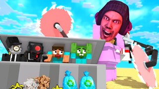 Monster School : Skidibi Toilet Coming Run Away - Minecraft Animation