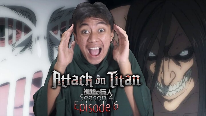 Eren Yeager VS Hammer Titan | Attack On Titan Season 4 INDONESIA REACTION Episode 6