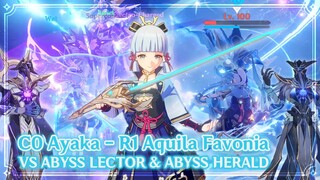 C0 Ayaka (8/8/8 Talents) [R1 Aquila Favonia] vs Abyss Lector & Abyss Herald | Genshin Impact