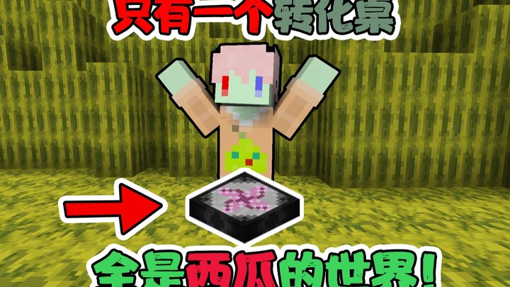 With only a crafting table and nothing but lush green watermelons, how am I supposed to survive? Min
