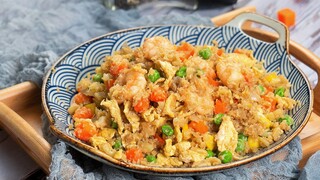 ข้าวผัดหรูหราไขมันต่ำที่ไม่ต้องใช้ข้าวสักเม็ด ข้าวผัดดอกกะหล่ำกุ้งแบบเดียวกับโหย่วเปียน่า กินแล้วไม่