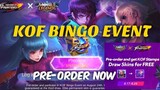 KOF BINGO EVENT PRE-ORDER AVAILABLE AND EVENT DETAILS TO GET FREE SKIN