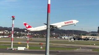 *A380, B777* LONG HAUL PLANES RUSH HOUR AT ZURICH AIRPORT! Take offs from Runway 16 and 28
