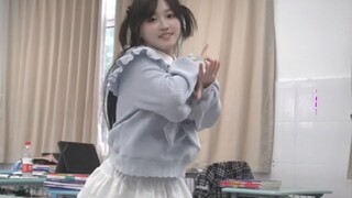 Take advantage of the classroom being empty to sneak in a little dance...