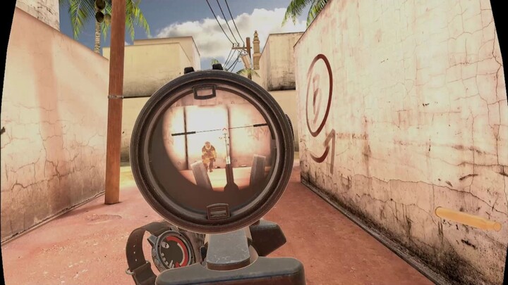 Pavlov VR dengan M4 with 4x mirror gun