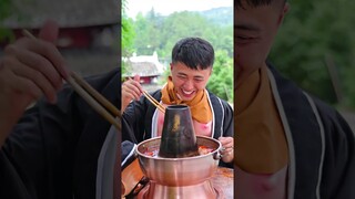 mukbang | Ermao traded ginseng fruit for Songsong hot pot🔥, which is so funny!😁