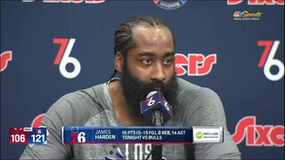 James Harden on Thursday's game vs. Nets: "I'm not nervous.. It's basketball"