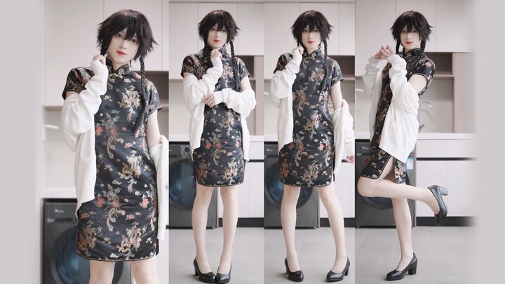 The little boy put on cheongsam and felt very charming🥵