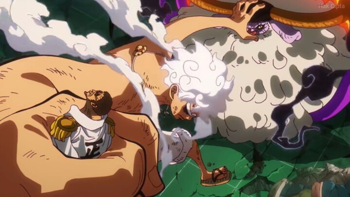 Full Fight Pertarungan Luffy Gear 5 Vs kizaru Dan Saint Saturn Mode Awakening