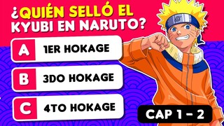 Adivina ¿Cuánto sabes de NARUTO? 🦊🍥🍜 Capítulo 1-2  Preguntas de NARUTO  | Quiz anime | SOR anime