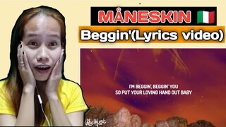 Måneskin - Beggin' ( Lyrics video) || Reaction