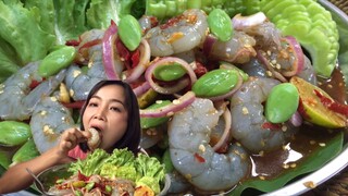 ยำกุ้งสดสะตอเหม็นๆปลาเเดกนัวๆ แซ่บโพดโพ18/พ.ค/63