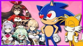 SONIC & TAILS! WAIFU HUNTERS!! Sonic & Tails Play Genshin Impact Live Stream Clips