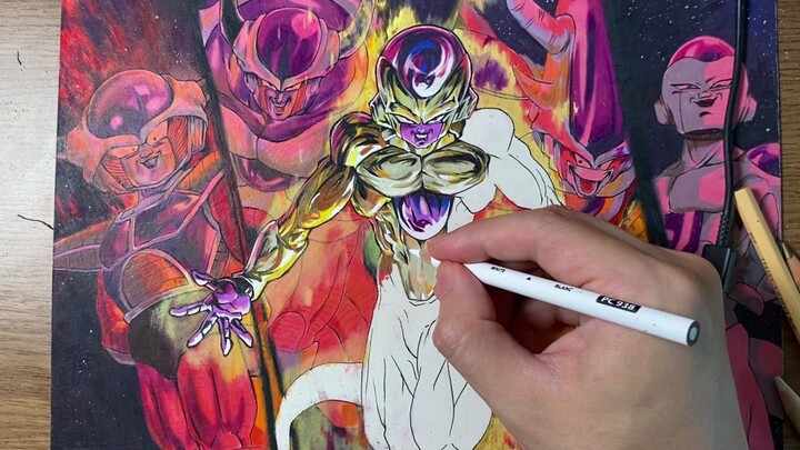 [Colored Pencils] Hand-Drawn Dragon Ball: Frieza—So Elegant, Simply Too Elegant. Just Sit Back and E