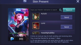 SENDING S.A.B.E.R DESTROYER | EPIC SKIN | GIFT FREE - Mobile Legends