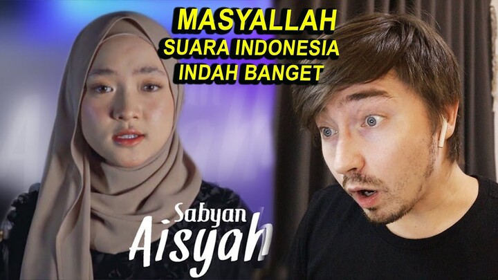 BULE REAKSI KE SABYAN - AISYAH | COVER | INDONESIAN MUSIC REACTION