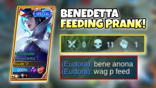 BENEDETTA FEEDING PRANK 11X DEATHS AND STILL WIN!