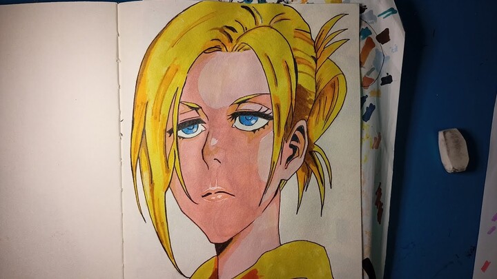 Drawing Annie Leonhart Attack on Titan speed 16x