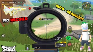 Super power of AUG + 6x scope NO RECOILD | 2 MAN VS SQUAD | SOUTH SAUSAGE MAN