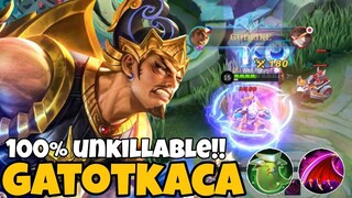 100% Unkillable Build Top Global Gatotkaca Gameplay ~ MLBB