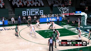 NBA 2K21 Modded Playoffs Showcase | Hawks vs Bucks | GAME 1 Highlights 4th Qtr