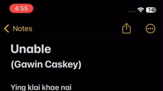 Unable - Lyrics [ Gawin Caskey ] - Be My Favorite ost.